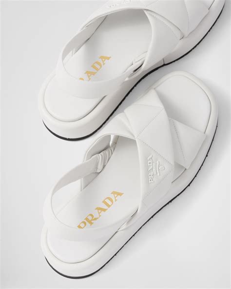 Prada quilted nappa leather slides